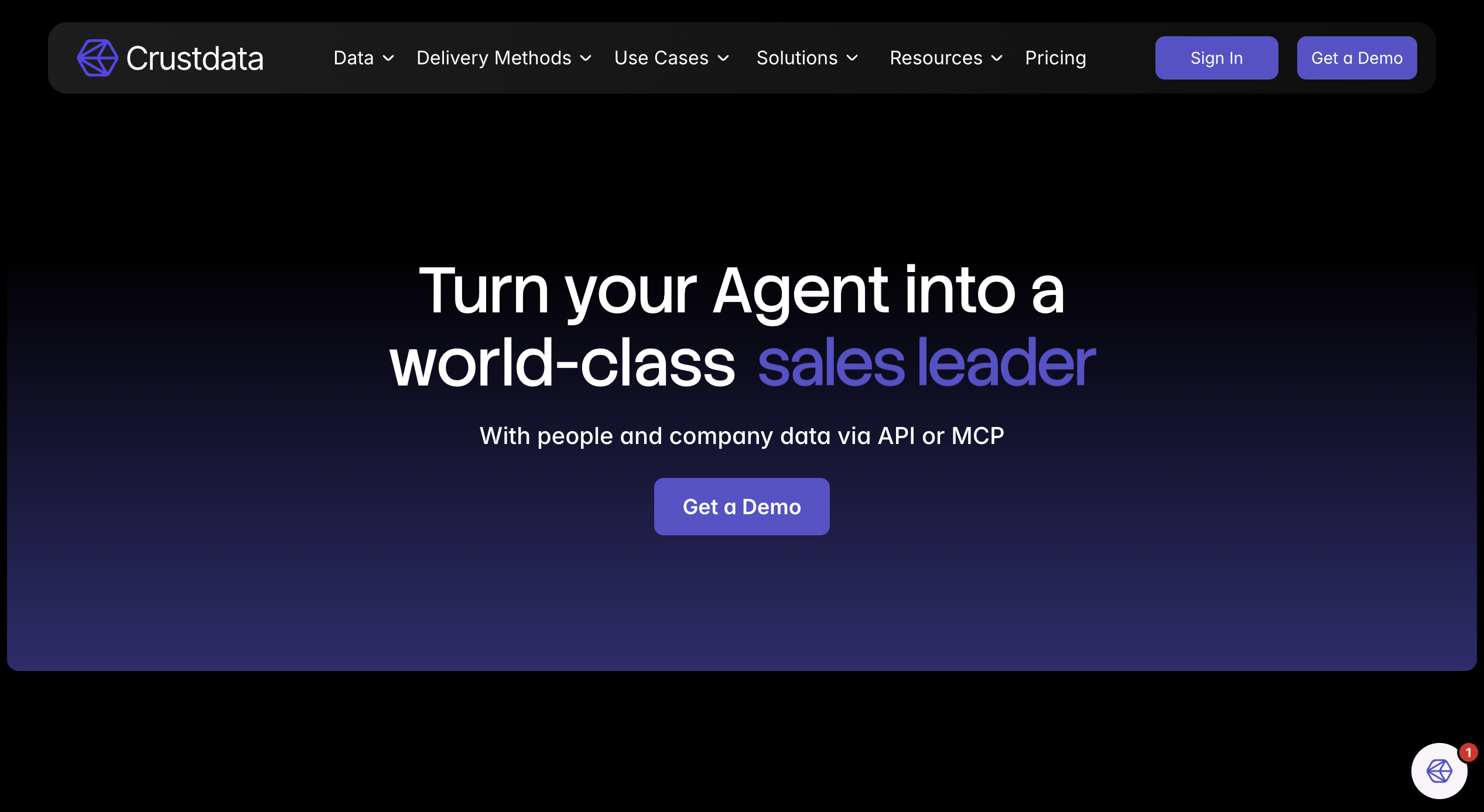 MoltSets alternative Crustdata’s homepage