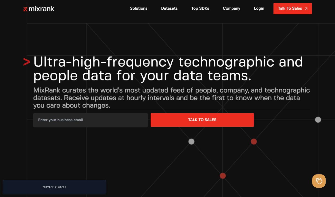 MoltSets alternative MixRank’s homepage